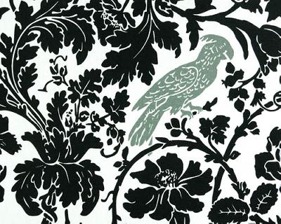 birds,bird fabric,nature fabric,leaves,leaf fabric,trees,tree fabric,premier prints,213682,Barber Black Gypsy Blue