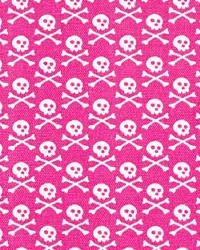 Crossbones Candy Pink White by  Premier Prints 