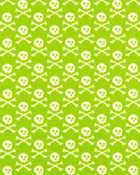 Crossbones Chartreuse White by  Premier Prints 