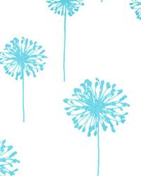 Dandelion Girly Blue Twill by  Premier Prints 