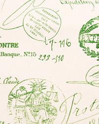 French Stamp Grasshopper Kelly Natural by  Premier Prints 