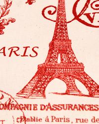 French Stamp Primary Red Natural by  Premier Prints 