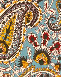 Henna Silhouette Blue Natural by  Premier Prints 