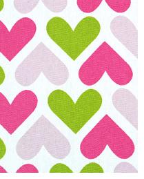 I Heart U Chartreuse - Candy Pink by  Premier Prints 
