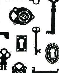 Keys White Black by  Premier Prints 