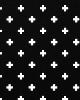 Premier Prints Mini Swiss Cross Black White