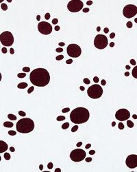 Paws White Maroon by  Premier Prints 