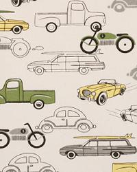 Retro Rides Clover Natural by  Premier Prints 