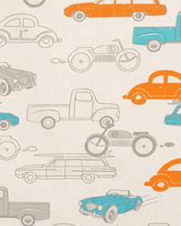 Retro Rides Manderin Natural by  Premier Prints 