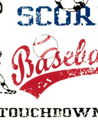 Sports American Blue White by  Premier Prints 