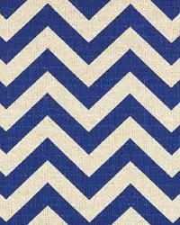 Zig Zag Peacock Blue Denton by  Premier Prints 