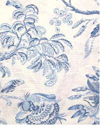 Eversfield Screen Printed Union Cloth French Blue by  Alexander Henry 