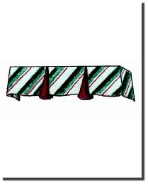 Box Pleated Valance Contrast Gusseted Board Mounted