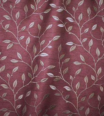 Valiant Capri Plum 2010 New Offerings Purple Drapery Polyester Polyester Floral Faux Silk  Leaves and Trees  Floral Embroidery Fabric