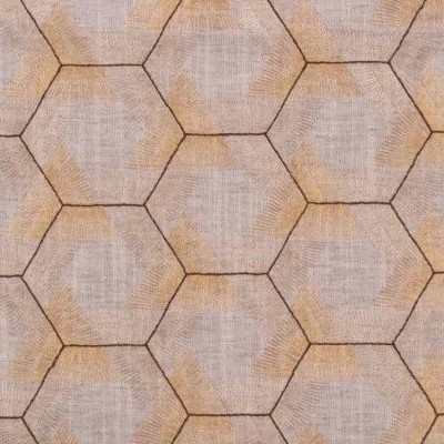 Valiant Colony Ore New 2022 Gold Multipurpose P  Blend Geometric  Crewel and Embroidered  Fabric