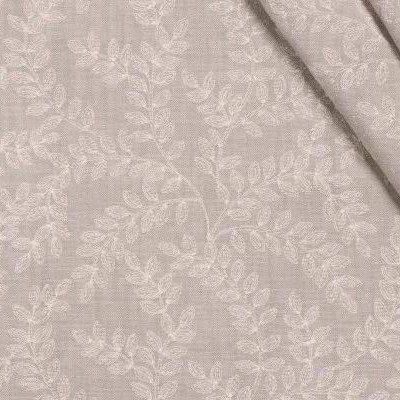 Valiant Cordoba Sky New 2022 Grey Multipurpose P  Blend Crewel and Embroidered  Floral Embroidery Leaves and Trees  Scrolling Vines  Fabric