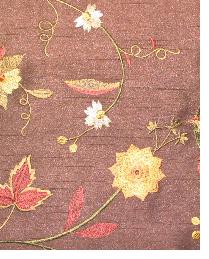 Garden Embroidery Chocolate