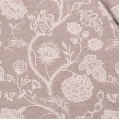 Valiant Marissa Stone New 2022 Grey Multipurpose Poly  Blend Crewel and Embroidered  Floral Embroidery Jacobean Floral  Fabric