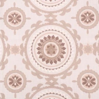 Valiant Zanzibar Natural New 2022 Beige Upholstery Cotton  Blend Crewel and Embroidered  Suzani  Ethnic and Global  Fabric