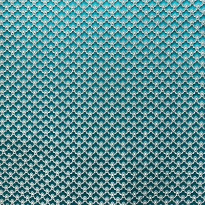 Amira Turquoise new2020 Blue Multipurpose POLYESTER  Blend Small Print Floral  Classic Jacquard  Fabric