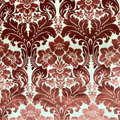 MARSEL Coral new2020 Orange Upholstery POLYESTER POLYESTER Modern Contemporary Damask  Contemporary Velvet  Fabric