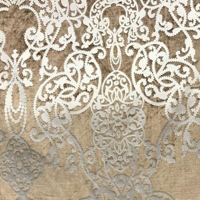 Vince Mocha new2020 Brown Multipurpose POLYESTER  Blend Fire Rated Fabric Modern Contemporary Damask  Printed Velvet  Contemporary Velvet  Fabric