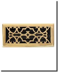 Victorian Polished Brass Floor Register