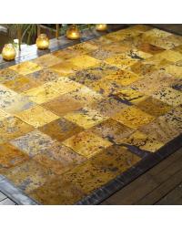 Acid Wash Patchwork Mustard