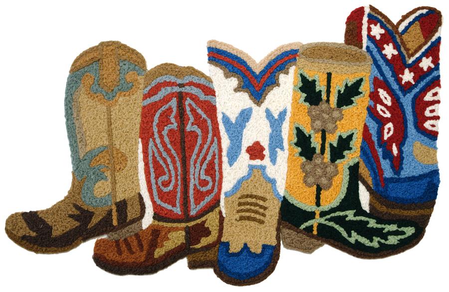 JBM003 Cowboy Boots Indoor Outdoor Rug InteriorDecorating