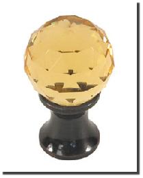 Crystal Cut Topaz/ Dark Bronze Finial Set