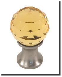 Crystal Cut Topaz/Pewter Finial Set