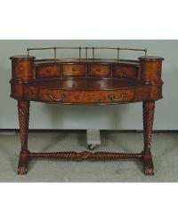 Ladies Oval Burl Gallery Desk