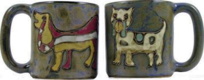 Mara Dogs Round Stoneware Mug Mara Stoneware 2008 510K9  Round Mugs Round Mugs Round Mugs 