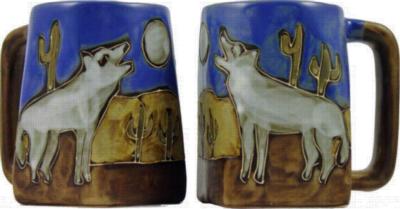 Mara Howling Wolves Square Stoneware Mug Mara Collection 511S4  Square Mugs Square Mugs 