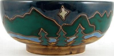 Mara Mountains and Trees Serving Bowl Mara Stoneware 2008 530AN  Serving Bowls Serving Bowls 