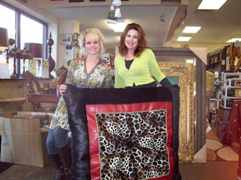 3&rsquo; x 3&rsquo; decorative pillow with animal print fabric