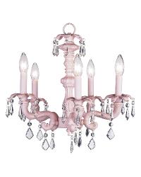 5 Arm Chandelier - Chateau Pink