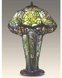 Floral Cobweb Tiffany Table Lamp