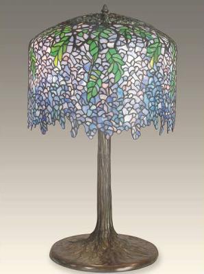  Wisteria Tree Trunk Tiffany Table Lamp