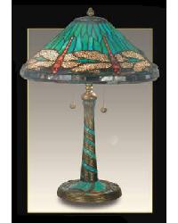 Blue Dragonfly Tiffany Table Lamp 206