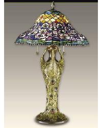 Peacock Tiffany Table Lamp 291