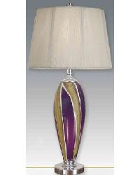 Melrose Collection Table Lamp Nickel Base, White Shade