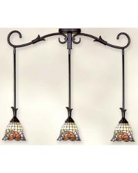 Pendant Series 3-Arm Hanging Light Verde Bronze Finish