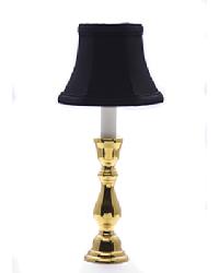 Brass Candlestick Lamp-Black
