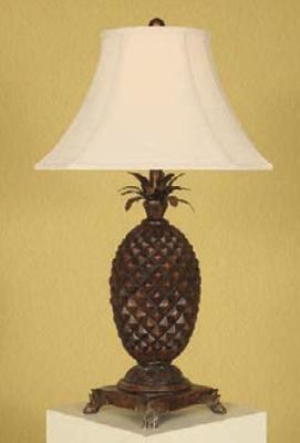 Mario Lamps Carved Pineapple Table Lamp Cut Corner Beige Linen Shade Search Results