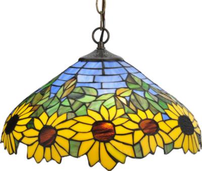 Floral Art Glass  Wild Sunflower Pendant