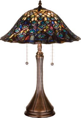 Meyda Tiffany Tiffany Peacock Feather Table Lamp