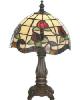 Meyda Tiffany Roseborder Mini Lamp Beige Burgundy Xag
