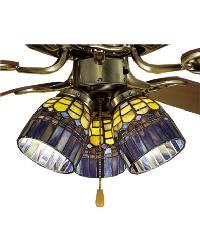 4 Inch Wide Tiffany Candice Fan Light Shade