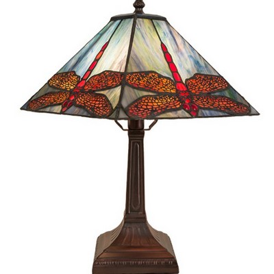 mission style lamp,mission lamp,mission style lighting,mission lighting,mission table lamp Prairie Dragonfly Accent Lamp